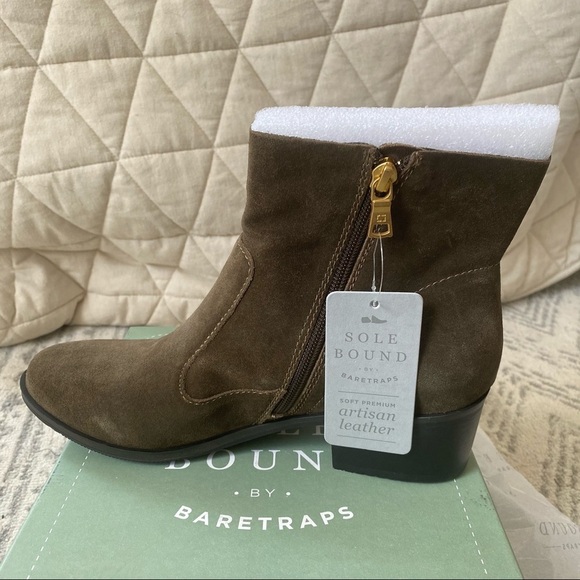 Baretraps Idola Suede Bootie in Moss - Picture 3 of 6